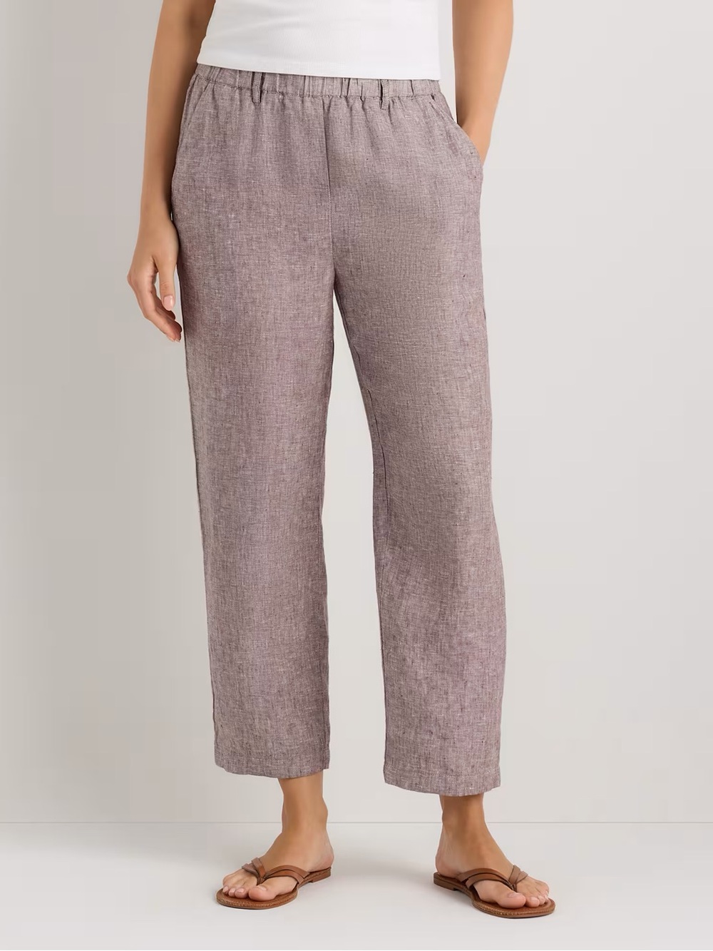 Quince 100% European Linen Pants - XS - Mauve - Picture 3 of 3